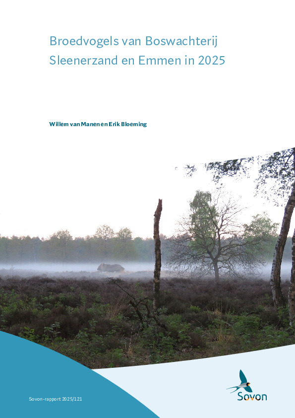 Omslag Broedvogels van Boswachterij Sleenerzand en Emmen in 2025