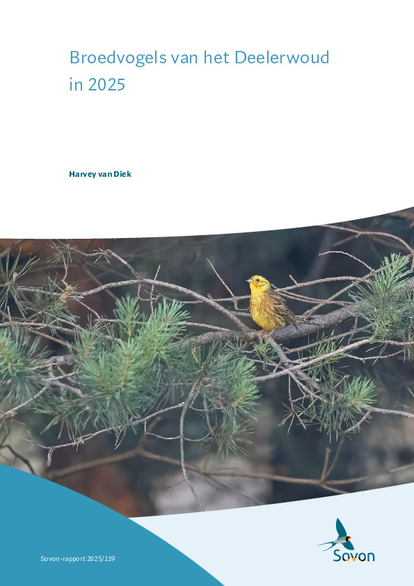 Omslag Broedvogels van het Deelerwoud in 2025