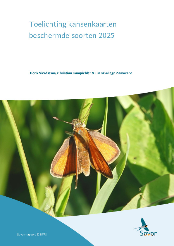 Omslag Toelichting kansenkaarten beschermde soorten 2025