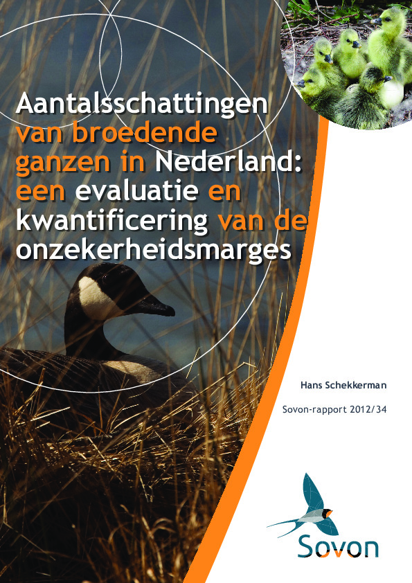 Omslag Aantalsschattingen van broedende ganzen in Nederland: een evaluatie en kwantificering van de onzekerheidsmarges