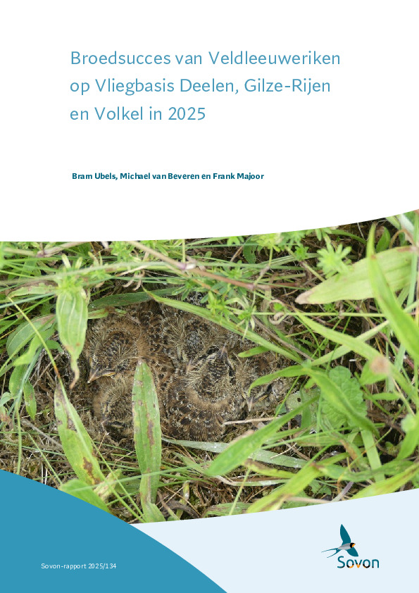 Omslag Broedsucces van Veldleeuweriken op Vliegbasis Deelen, Gilze-Rijen en Volkel in 2025