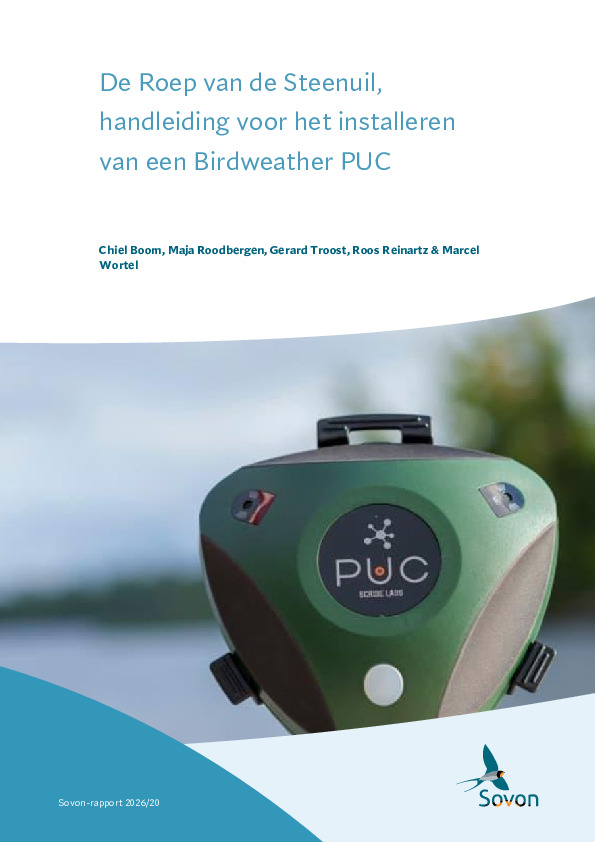 Omslag De Roep van de Steenuil, handleiding voor het installeren van een Birdweather PUC