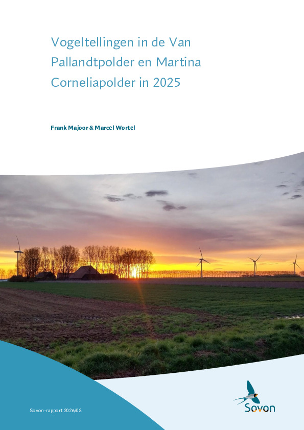 Omslag Vogeltellingen in de Van Pallandtpolder en Martina Corneliapolder in 2025