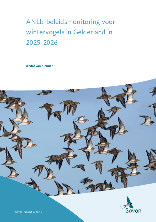 Omslag ANLb-beleidsmonitoring voor wintervogels in Gelderland in 2025-2026