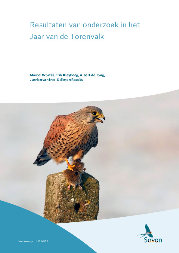 Omslag Resultaten van onderzoek in het Jaar van de Torenvalk