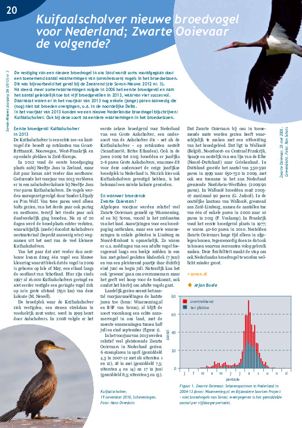 Omslag Kuifaalscholver nieuwe broedvogel voor Nederland; Zwarte Ooievaar de volgende?