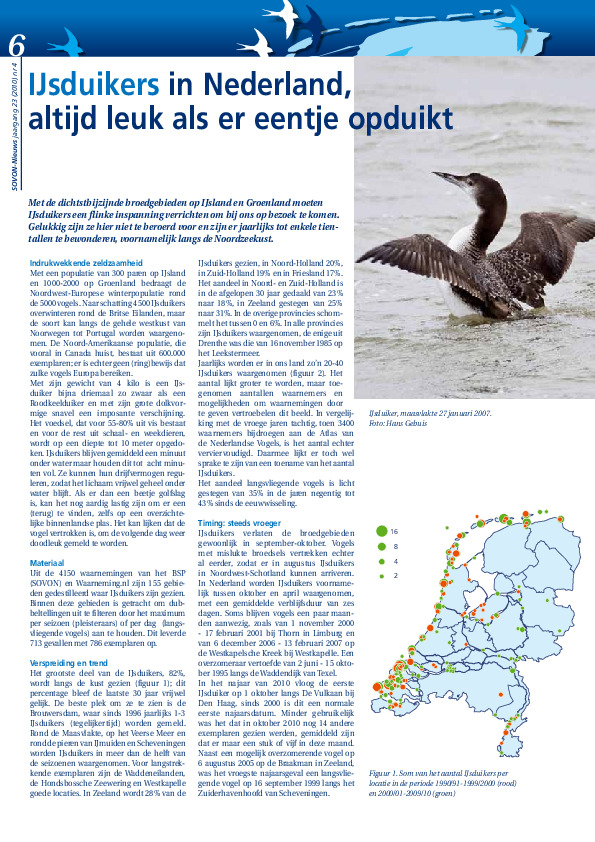 Omslag IJsduikers in Nederland, altijd leuk als er eentje opduikt