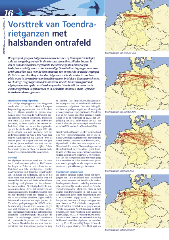 Omslag Vorsttrek van Toendrarietganzen met halsbanden ontrafeld