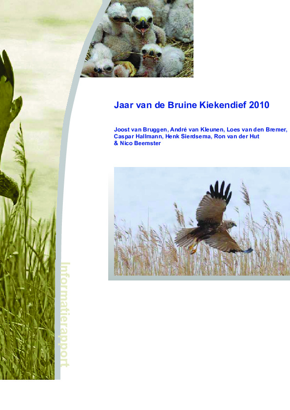 Omslag Jaar van de Bruine Kiekendief 2010 (Rapport)