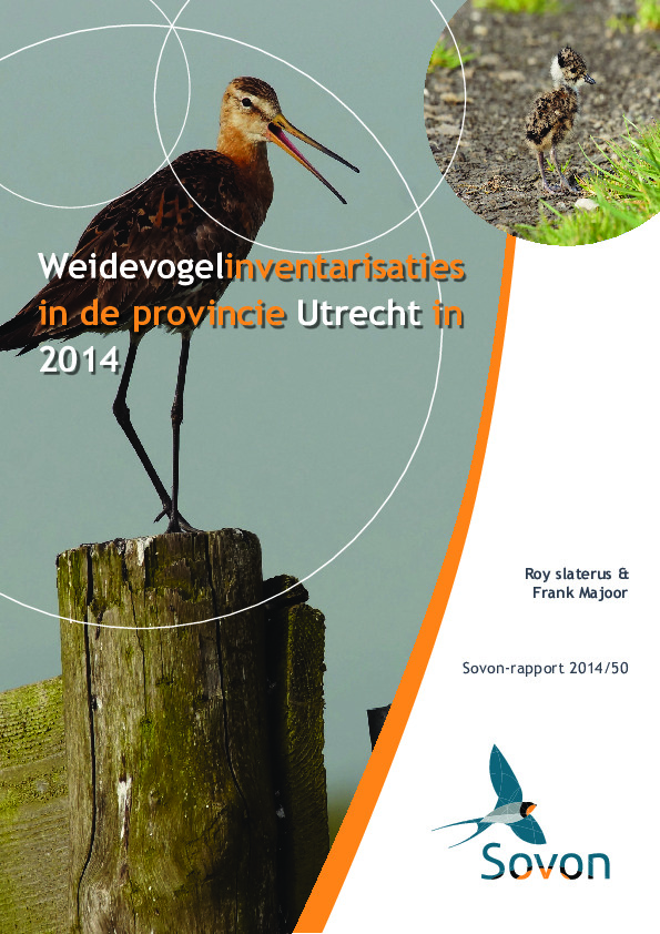 Omslag Weidevogelinventarisaties in de provincie Utrecht in 2014