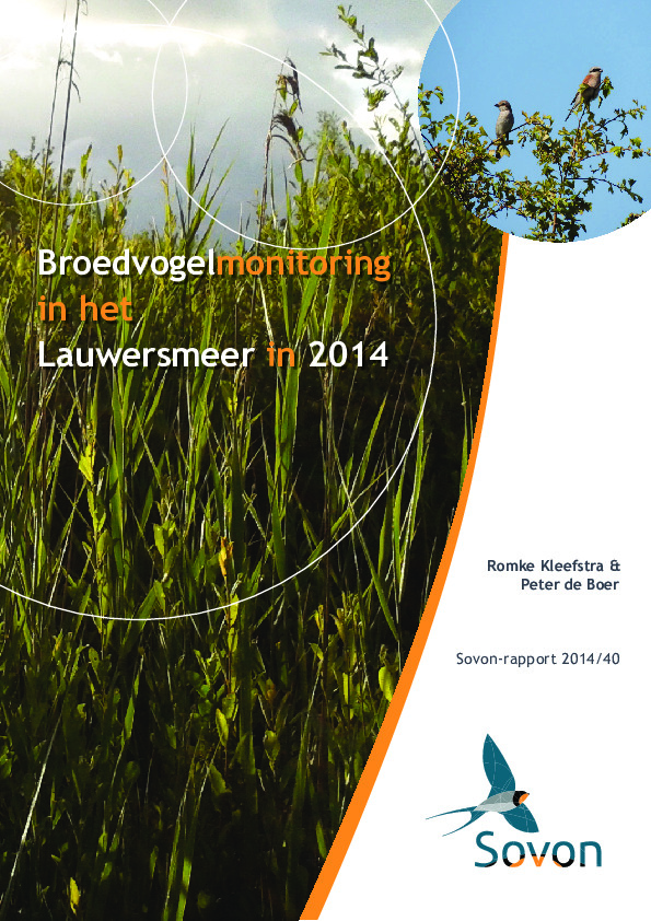 Omslag Broedvogelmonitoring in het Lauwersmeer in 2014