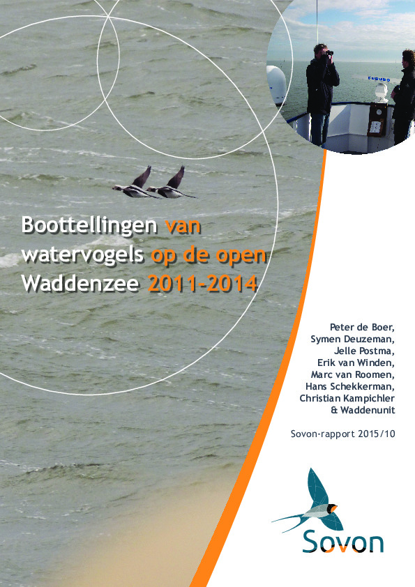 Omslag Resultaten boottellingen Nederlandse Waddenzee 2012-2014