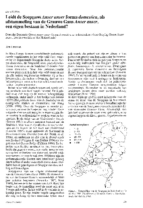 Omslag Leidt de Soepgans een eigen bestaan in Nederland ?