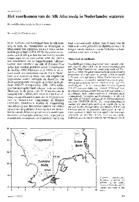 Omslag Het voorkomen van de Alk in de Nederlandse wateren