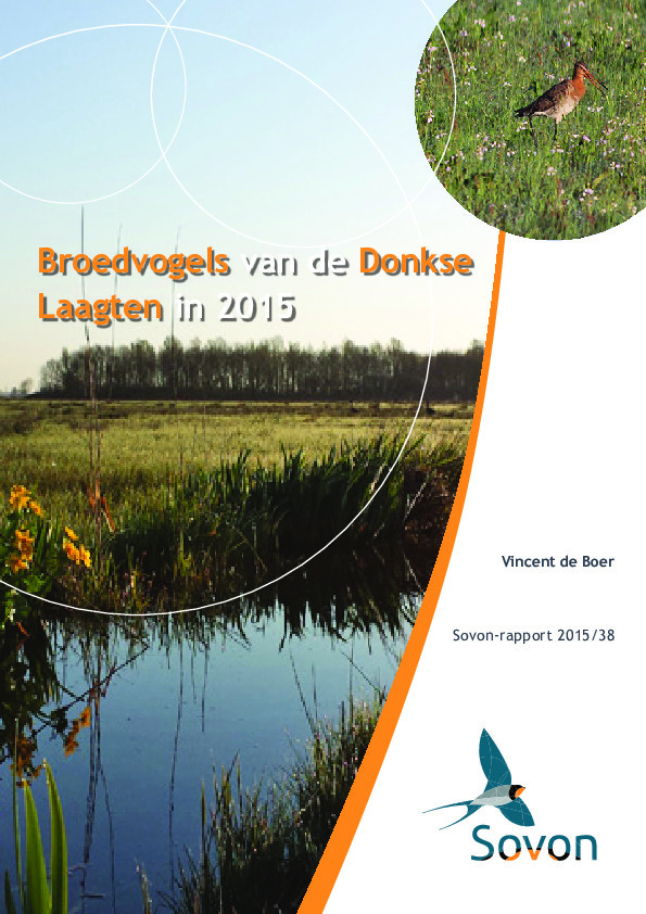 Omslag Broedvogels van de Donkse Laagten in 2015