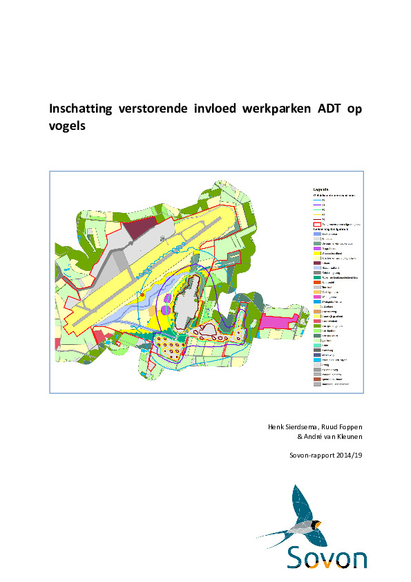 Omslag Inschatting verstorende invloed werkparken ADT op vogels