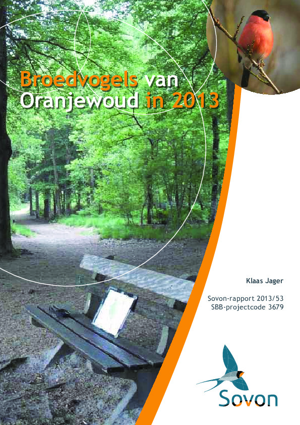 Omslag Broedvogels van Oranjewald in 2013