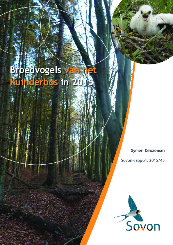 Omslag Broedvogels van het Kuinderbos in 2015