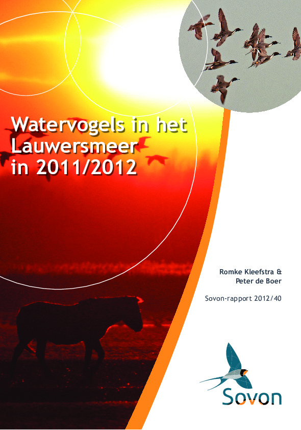 Omslag Watervogelmonitoring in het Lauwersmeer in 2011/2012