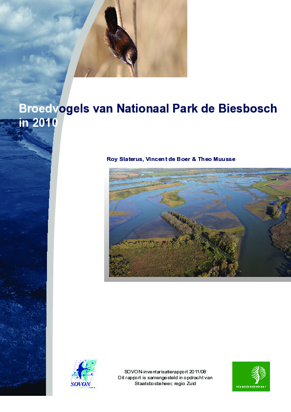 Omslag Broedvogels van Nationaal Park de Biesbosch in 2010