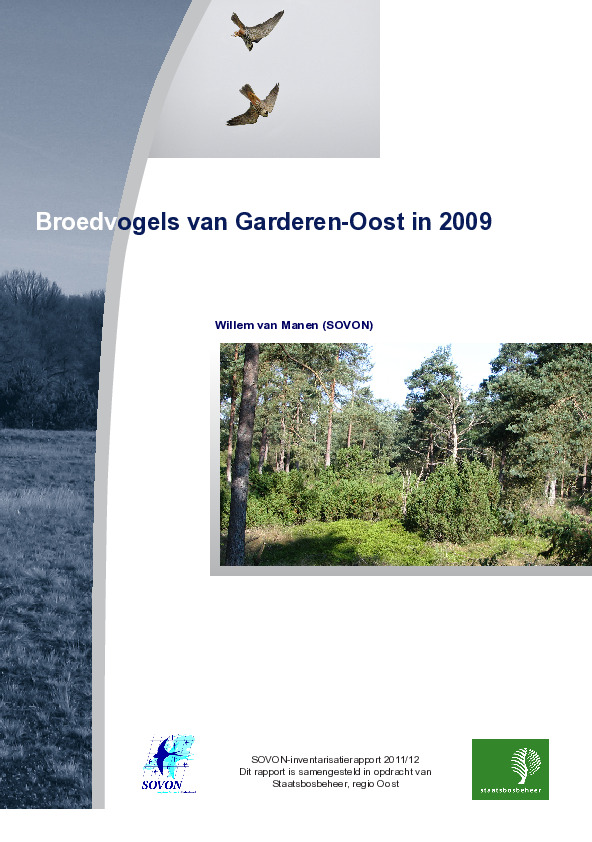 Omslag Broedvogels van boswachterij Garderen in 2009