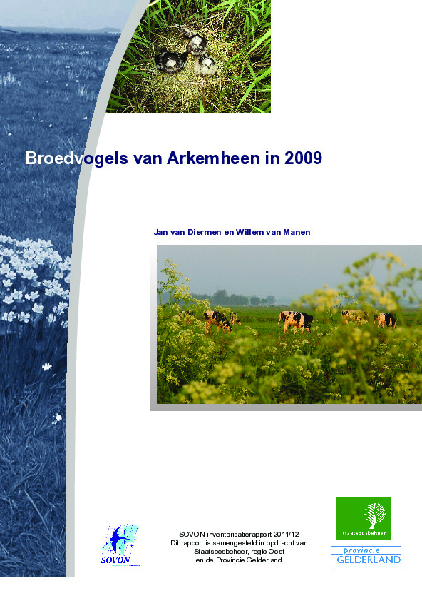 Omslag Broedvogels van  Arkemheen in 2009