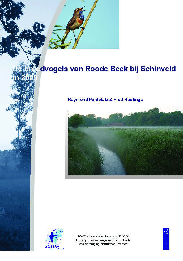 Omslag Broedvogels van de Roode Beek bij Schinveld in 2009