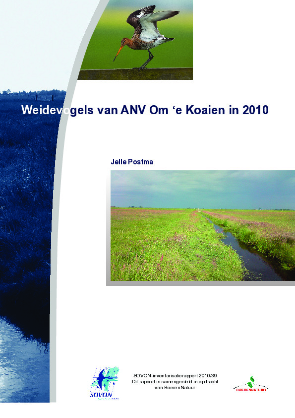 Omslag Weidevogels van ANV Om 'e Koaien in 2010