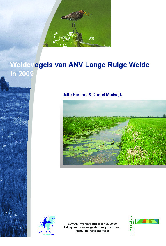 Omslag Weidevogels van ANV Lange Ruige Weide in 2009