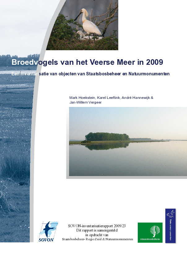 Omslag Broedvogels van het Veerse Meer in 2009