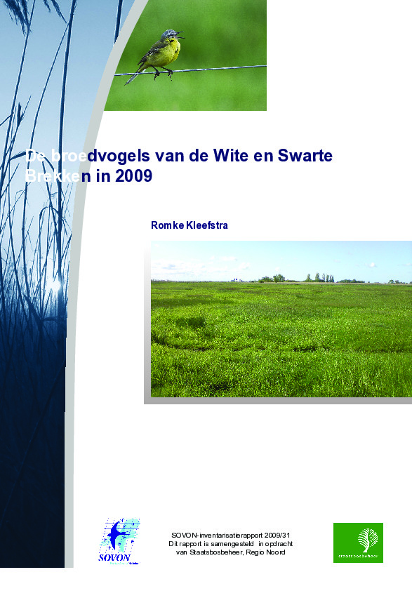 Omslag Broedvogels van de Wite en Swarte Brekken in 2009