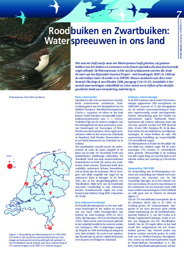 Omslag Roodbuiken en Zwartbuiken: Waterspreeuwen in ons land