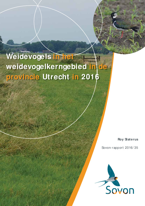 Omslag Weidevogels in het weidevogelkerngebied in de provincie Utrecht in 2016