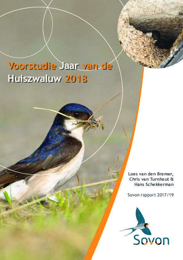 Omslag Voorstudie Jaar van de Huiszwaluw 2018