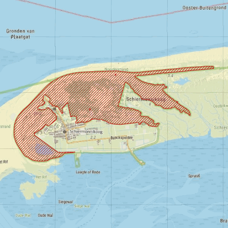 Begrenzing Natura 2000-gebied Duinen Schiermonnikoog