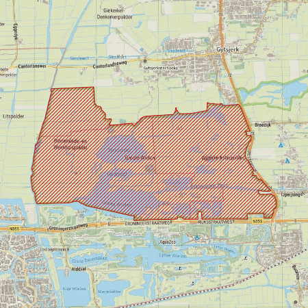 Begrenzing Natura 2000-gebied Groote Wielen