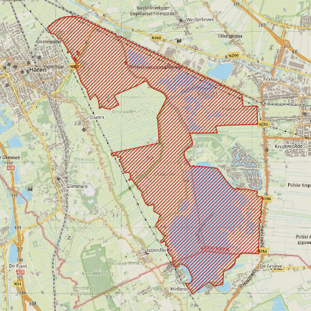 Begrenzing Natura 2000-gebied Zuidlaardermeergebied