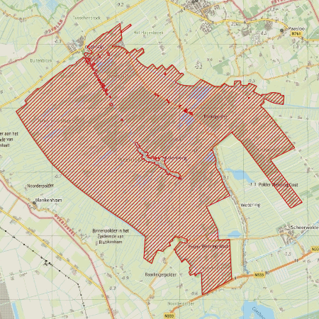 Begrenzing Natura 2000-gebied Weerribben