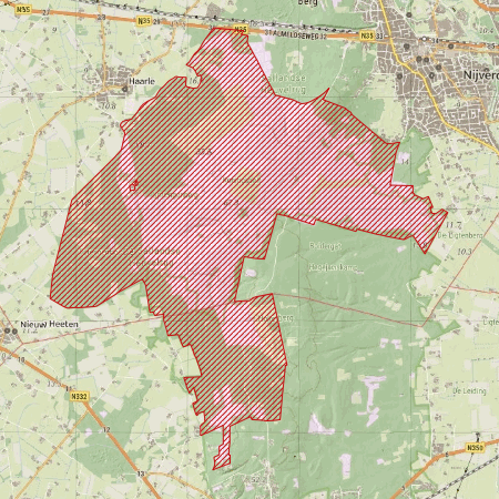 Begrenzing Natura 2000-gebied Sallandse Heuvelrug