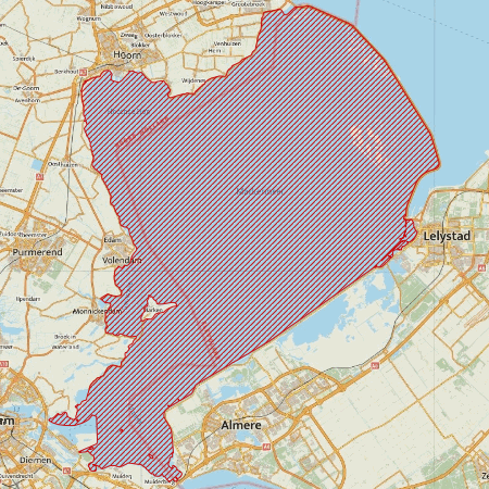 Begrenzing Natura 2000-gebied Markermeer & IJmeer