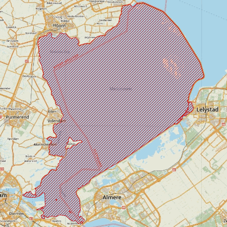 Begrenzing Natura 2000-gebied Markermeer & IJmeer