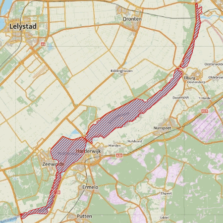 Begrenzing Natura 2000-gebied Veluwerandmeren