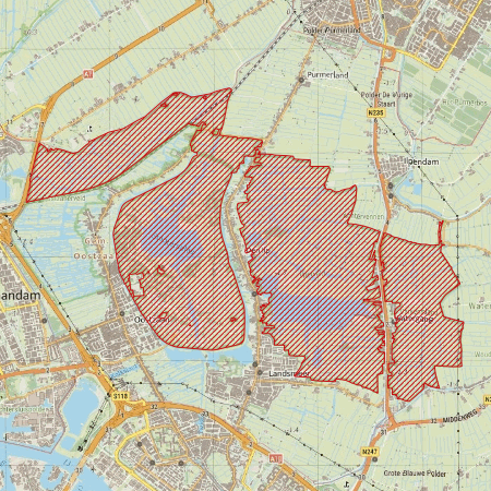Begrenzing Natura 2000-gebied Ilperveld, Varkensland, Oostzanerveld & Twiske