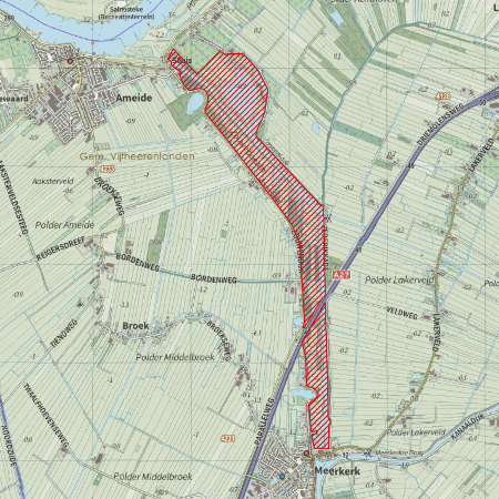 Begrenzing Natura 2000-gebied Zouweboezem