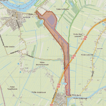 Begrenzing Natura 2000-gebied Zouweboezem