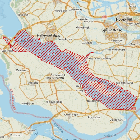 Begrenzing Natura 2000-gebied Haringvliet