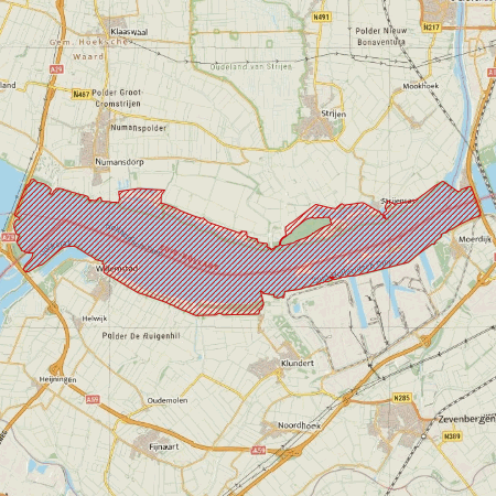 Begrenzing Natura 2000-gebied Hollands Diep