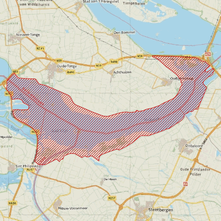 Begrenzing Natura 2000-gebied Krammer-Volkerak