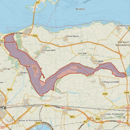 Begrenzing Natura 2000-gebied Veerse Meer