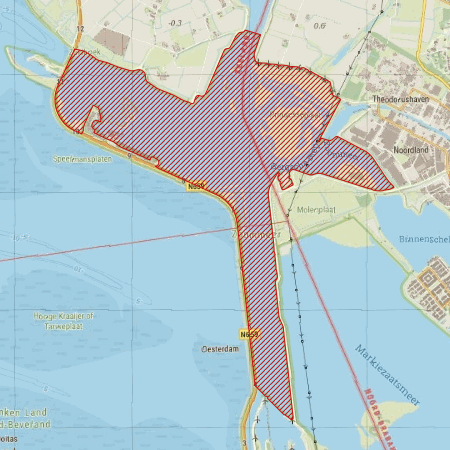 Begrenzing Natura 2000-gebied Zoommeer